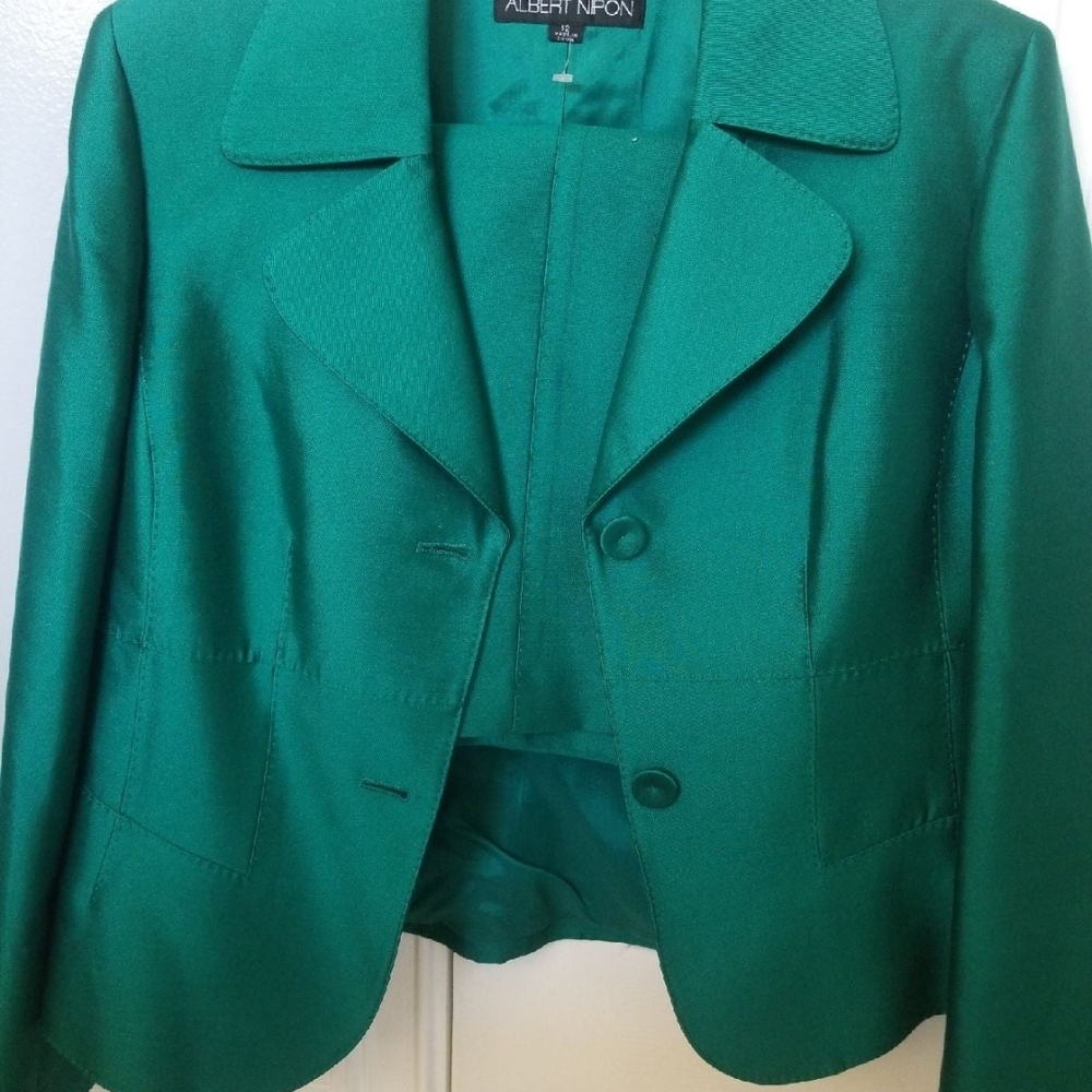 Albert Nipon Green Women's Blazer